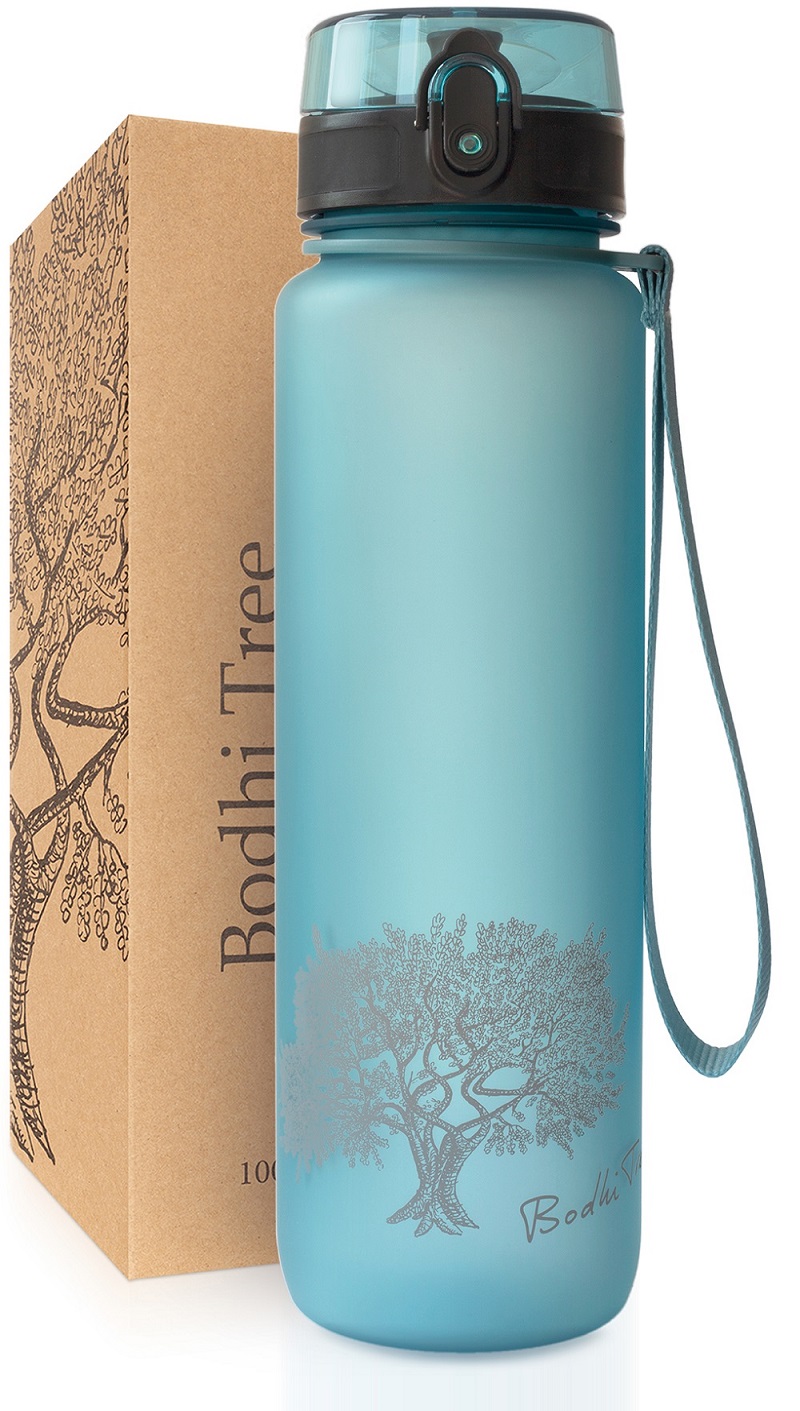 motivatie drinkfles blauw